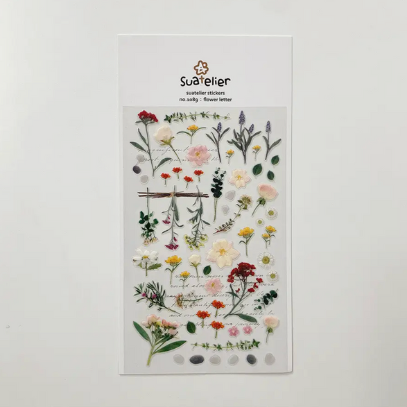 Flower Letter Sticker Sheet