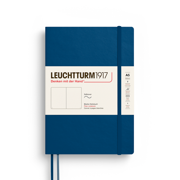 Leuchtturm Blank Notebook: Indigo (Softcover) - A5
