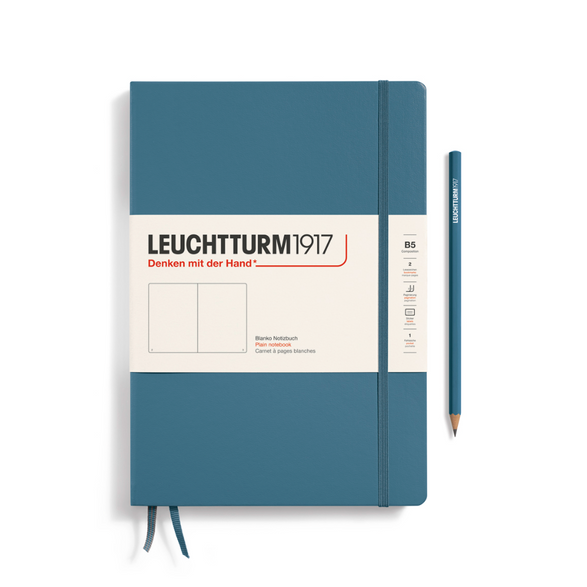 Leuchtturm Blank Notebook: Stone Blue - B5