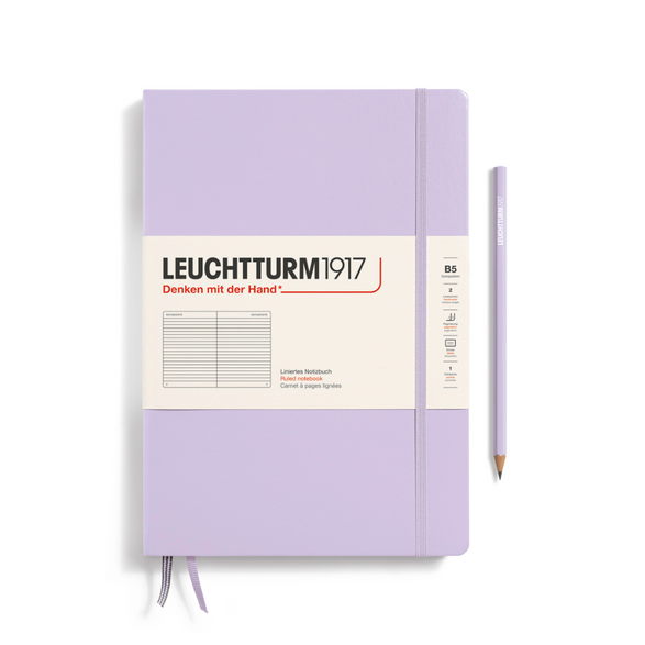 Leuchtturm Lined Notebook: Lilac - B5