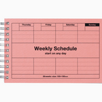 Undated Weekly Spiral Planner - Neon Pink