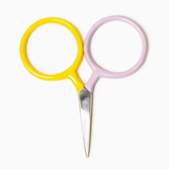 Mini Circle Scissors - Lilac + Yellow