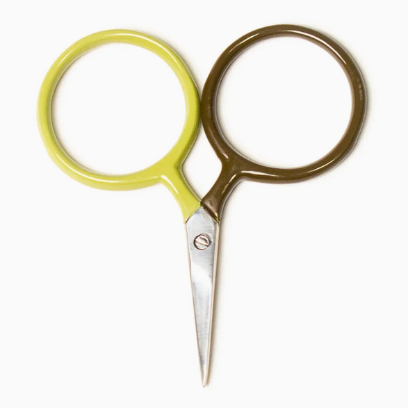 Mini Circle Scissors - Green + Brown