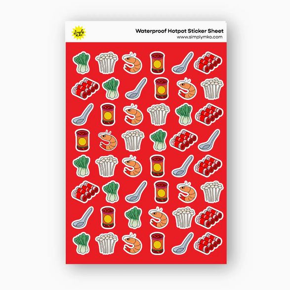Hot Pot Sticker Sheet
