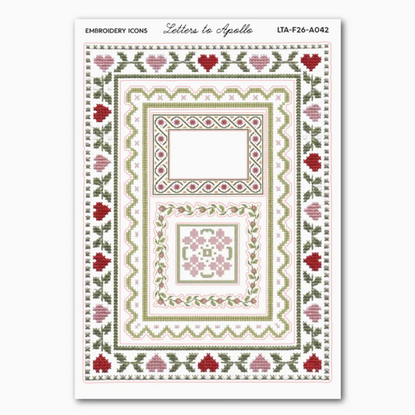 Embroidery Frames Sticker Sheet