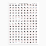Square Bead Letters Sticker Sheet