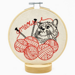 Cross Stitch Kit: Kitten with Knitting