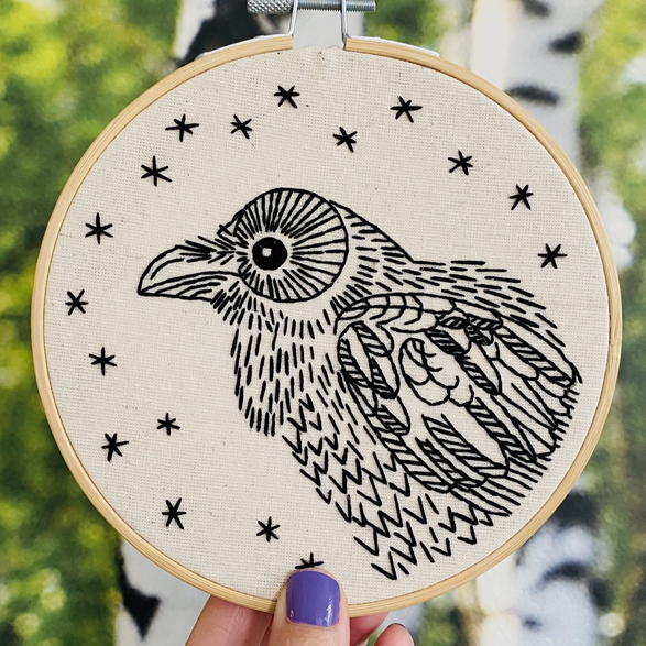 Cross Stitch Kit: Raven