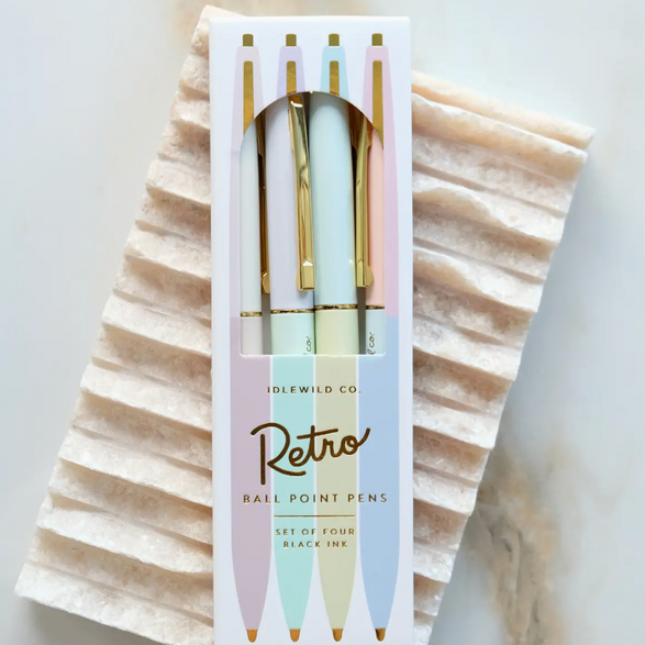 Slim Pastel Pens: Set of 4