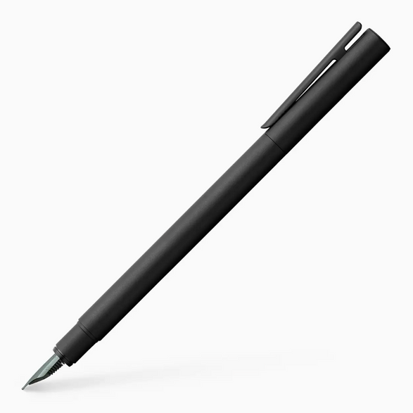 Neo Slim Black Fountain Pen - Matte Black Chrome (Medium Nib)