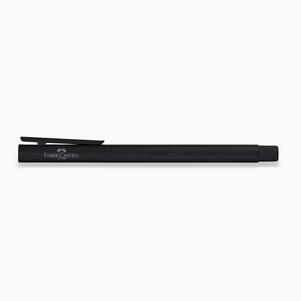Neo Slim Black Fountain Pen - Matte Black Chrome (Medium Nib)