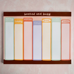 Booked and Busy Weekly Notepad