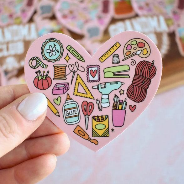 Crafting Heart Sticker – The Paper + Craft Pantry