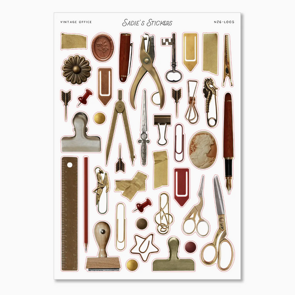 Vintage Office Sticker Sheet