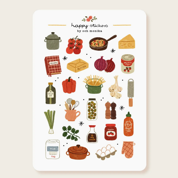 Home Cooking Sticker Sheet