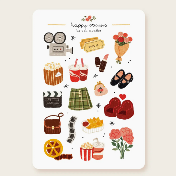 Movie Date Sticker Sheet