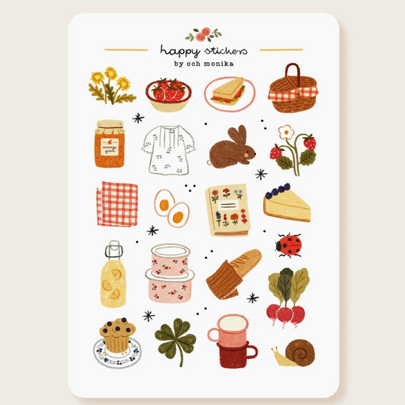 Spring Picnic Sticker Sheet