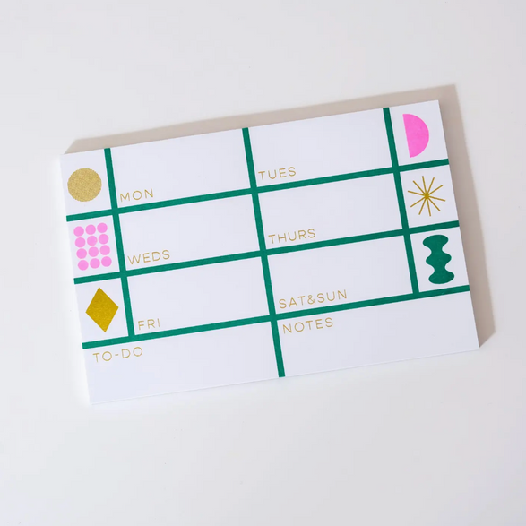 Green Icon Weekly Notepad