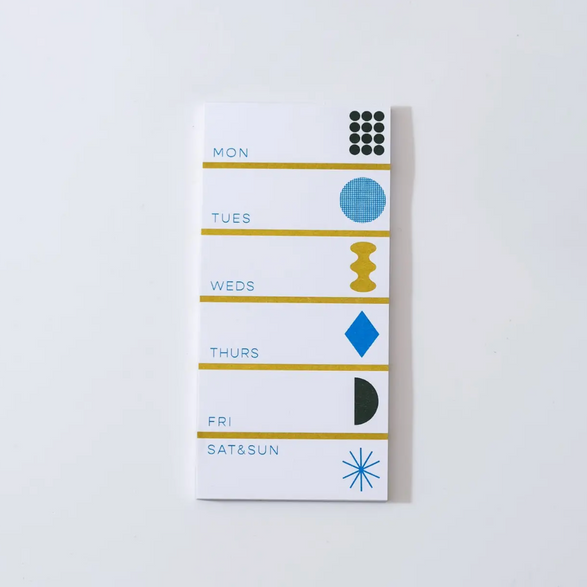 Blue Tall Weekly Notepad