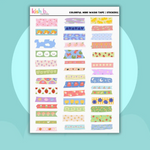 Cute Washi Tape Sticker Sheet