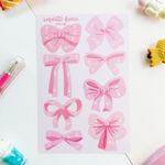 Coquette Bows Sticker Sheet