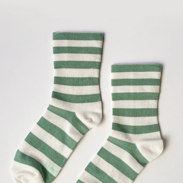 Green Striped Wally Socks