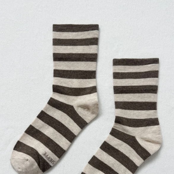 Brown Striped Wally Socks