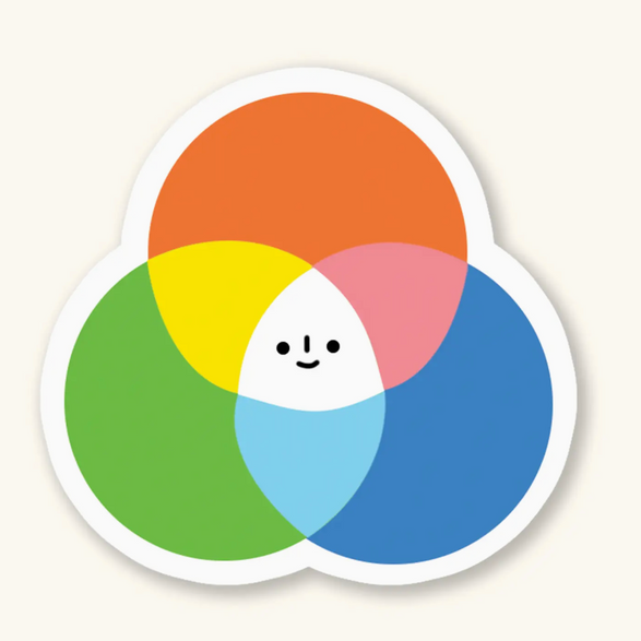 RGB Color Wheel Sticker