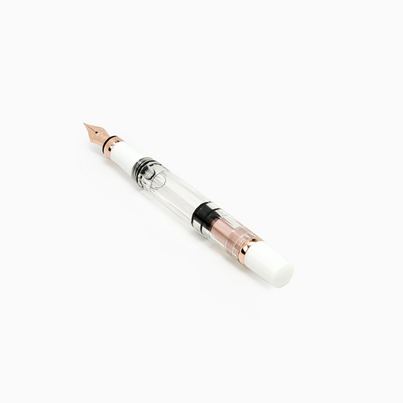 Twsbi Diamond 580 White Rose Gold II Fountain Pen - 3 nib sizes