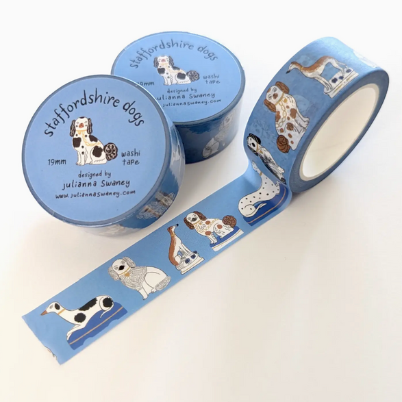 Blue Staffordshire Dog Washi Tape (19mm)