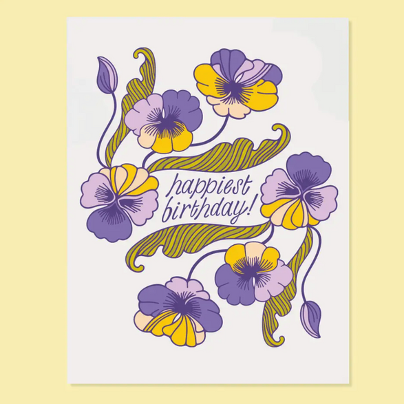 Happiest Birthday Pansies