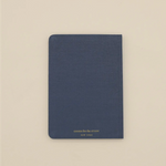 Lined Linen Notebook: Midnight Blue (A5)