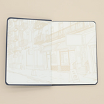 Lined Linen Notebook: Midnight Blue (A5)