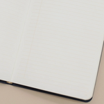 Lined Linen Notebook: Midnight Blue (A5)