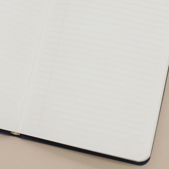 Lined Linen Notebook: Midnight Blue (A5)