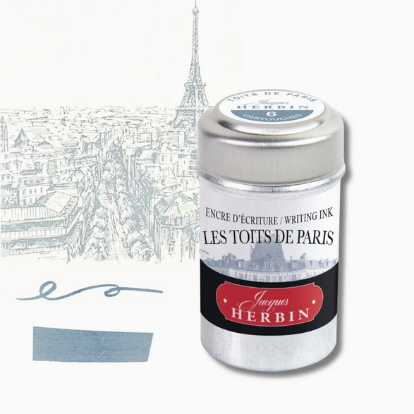 "Paris Collection" Herbin Fountain Pen Ink Cartridges (6) - 5 options