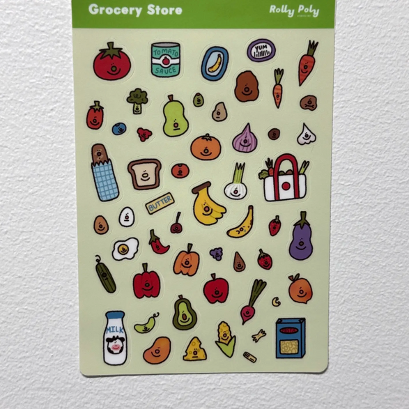 Grocery Store Sticker Sheet