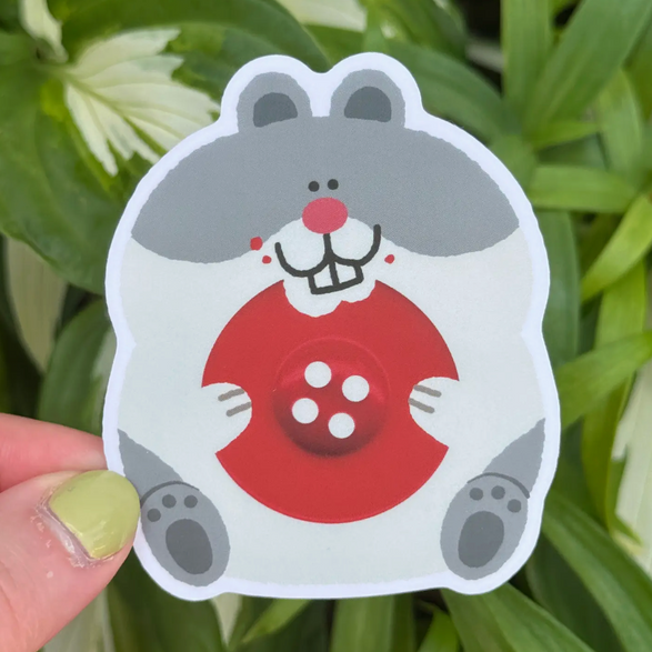Gray Hamster Sticker