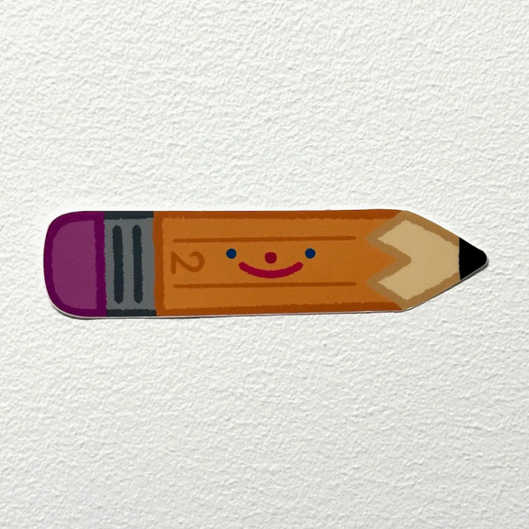 Smiling Pencil Sticker
