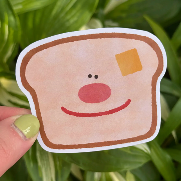 Smiling Toast Sticker