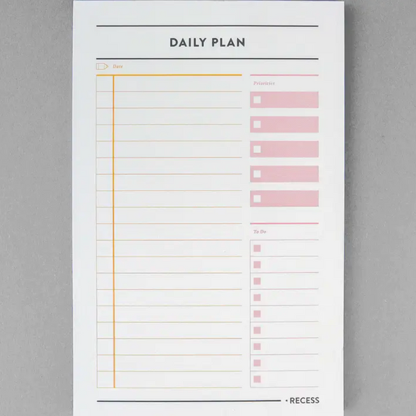 Daily Plan Notepad