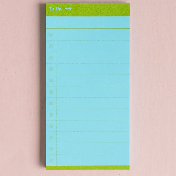 To Do Notepad - Olive/Blue