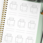 Ink Color Swatch Notebook