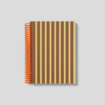 Graph Coil Notebook: Yellow Striped