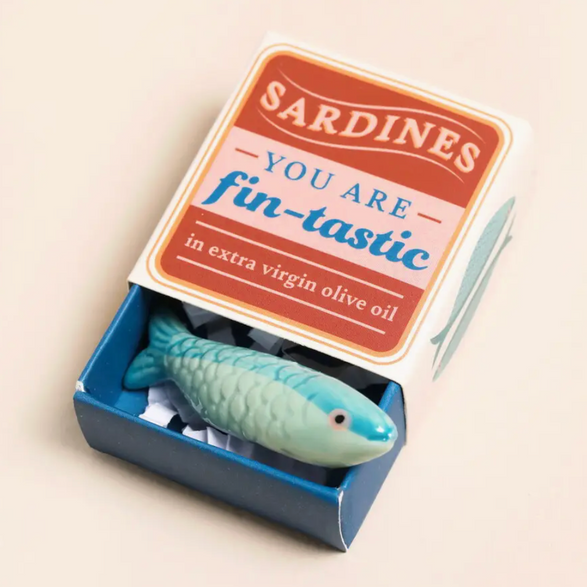 Tiny Sardine Ceramic Sculpture