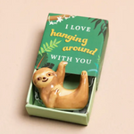 Tiny Sloth Ceramic Sculpture