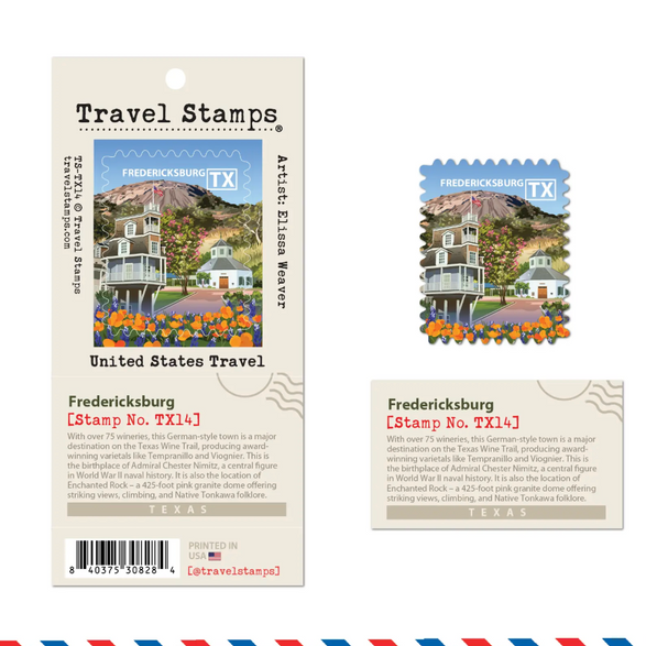Fredericksburg Travel Stamp