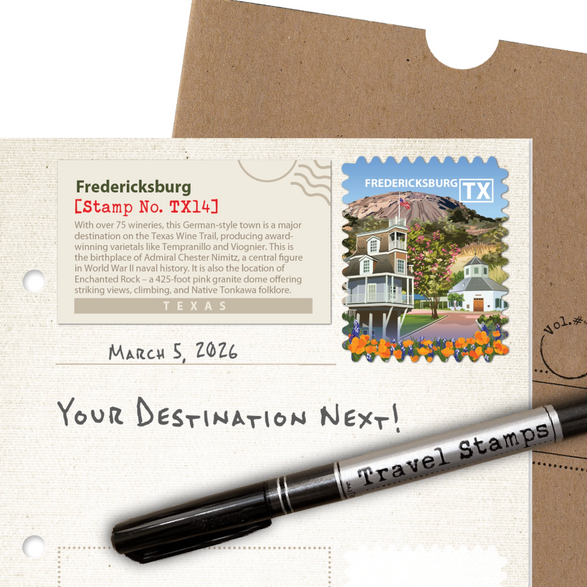 Fredericksburg Travel Stamp