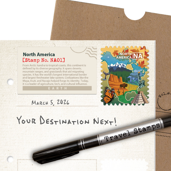 North America Travel Stamp