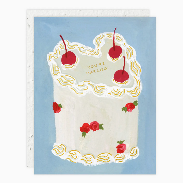 You're Married Heart Cake